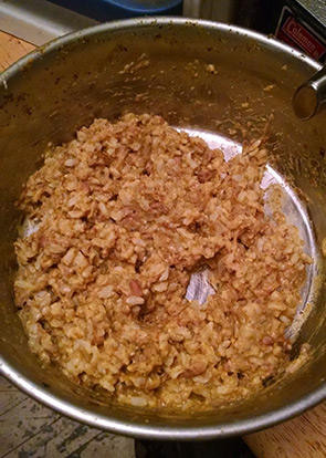 Eggs, brown rice, pinto beans for dogs